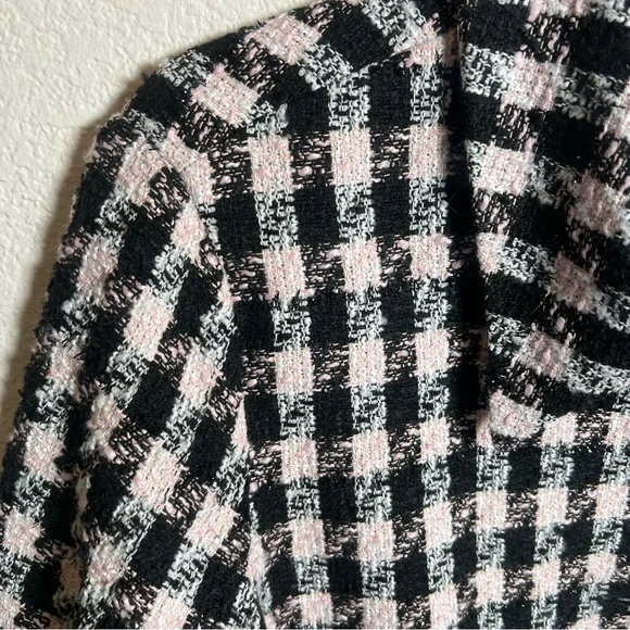 Anthropologie Hutch pink and black plaid blazer - Picture 2 of 6
